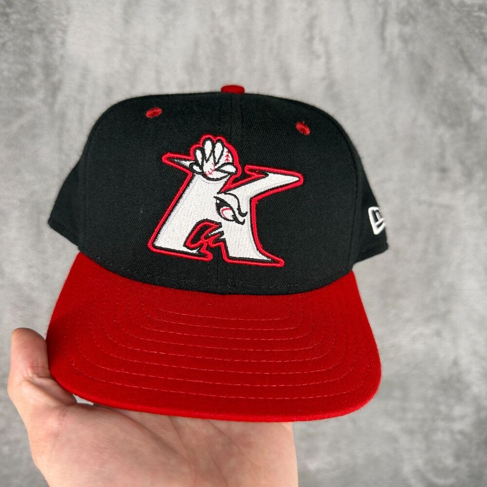 Vtg Kannapolis Intimidators Hat New Era SnapBack Medium Large MiLB USA Made 90s
